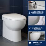 Copriwater Quinta Pozzi Ginori termoindurente bianco come originale - immagine 4