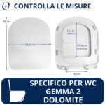 Copriwater Gemma 2 Dolomite termoindurente bianco come originale - immagine 2
