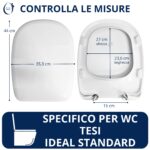 Copriwater Tesi Ideal Standard termoindurente bianco come originale - immagine 2