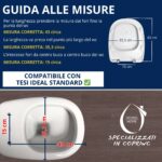 Copriwater Tesi Ideal Standard termoindurente bianco come originale - immagine 5