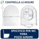 Copriwater Pozzi Ginori Ydra dedicato – Termoindurente bianco come originale - immagine 2