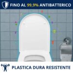 Copriwater Pozzi Ginori Ydra Soft Close – Termoindurente bianco come originale - immagine 3