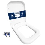 Copriwater Rettangolare HH313 fissaggio dall'alto compatibile con vari modelli termoindurente bianco