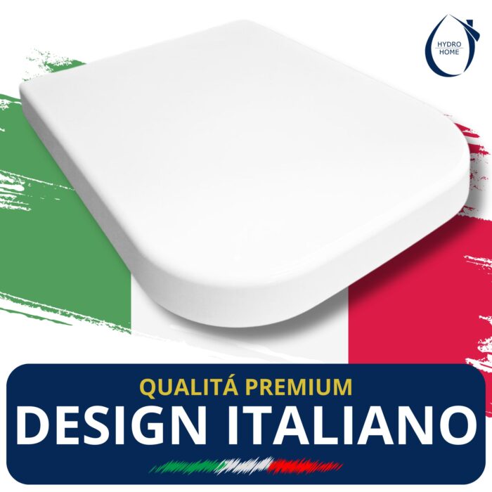 Copriwater Rettangolare HH313 fissaggio dall'alto compatibile con vari modelli termoindurente bianco - immagine 7