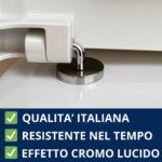 Cerniere regolabili fissaggio dall' alto acciaio inox per copriwc termoindurente - immagine 4