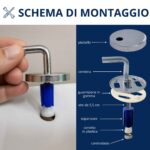 Cerniere regolabili fissaggio dall' alto acciaio inox per copriwc termoindurente - immagine 5