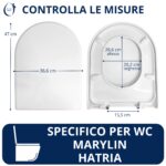 Copriwater Marylin Hatria Soft Close termoindurente bianco come originale - immagine 2