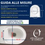 Copriwater Marylin Hatria Soft Close termoindurente bianco come originale - immagine 5