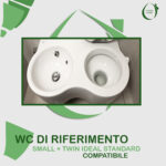 OCCASIONE, piccolo difetto - Copriwater Small + Twin Ideal Standard legno rivestito in resina poliestere - immagine 7