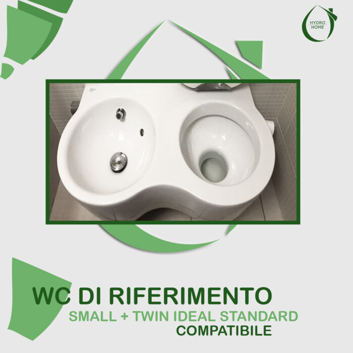 OCCASIONE, piccolo difetto - Copriwater Small + Twin Ideal Standard legno rivestito in resina poliestere - immagine 7