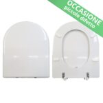 OCCASIONE, piccolo difetto - Copriwater Ydra Pozzi Ginori legno rivestito in resina poliestere bianco