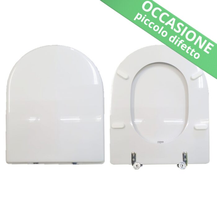 OCCASIONE, piccolo difetto - Copriwater Ydra Pozzi Ginori legno rivestito in resina poliestere bianco - immagine 1