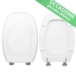 OCCASIONE, piccolo difetto - Copriwater Italica Pozzi Ginori legno rivestito in resina poliestere bianco