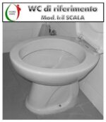 OCCASIONE, piccolo difetto - Copriwater Iril Scala legno rivestito in resina poliestere bianco - immagine 4