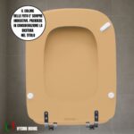 OCCASIONE, piccolo difetto - Copriwater Conca Ideal Standard Whisky legno rivestito resina poliestere come originale - immagine 6