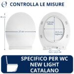 Copriwater New Light Catalano SLIM Soft Close e Sgancio Rapido fissaggio dall'alto termoindurente bianco - immagine 2