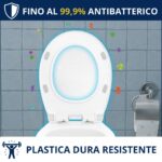 Copriwater New Light Catalano SLIM Soft Close e Sgancio Rapido fissaggio dall'alto termoindurente bianco - immagine 3