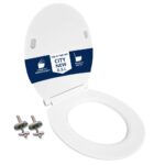 Copriwater City New G.S.I. SLIM Soft Close e Sgancio Rapido fissaggio dall'alto termoindurente bianco