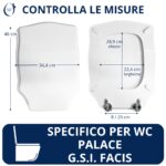 Copriwater Palace G.S.I. Facis legno rivestito in resina poliestere bianco Come Originale - immagine 2