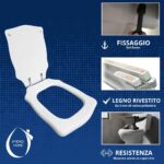 Copriwater Palace G.S.I. Facis legno rivestito in resina poliestere bianco Come Originale - immagine 4