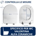 Copriwater Valentina Alfa Ceramiche legno rivestito in resina poliestere bianco - immagine 2