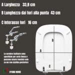 OCCASIONE, piccolo difetto - Copriwater Conca Ideal Standard Nero legno rivestito resina poliestere come originale - immagine 4