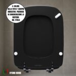 OCCASIONE, piccolo difetto - Copriwater Conca Ideal Standard Nero legno rivestito resina poliestere come originale - immagine 5