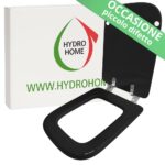 OCCASIONE, piccolo difetto - Copriwater Conca Ideal Standard Nero legno rivestito resina poliestere come originale