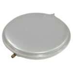 Vaso di espansione piatto 8 litri Hermann / MTS – Attacco laterale 3/8", Ø392 mm, valvola 180°