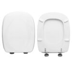 Copriwater Fantasia 2 Pozzi Ginori legno rivestito in resina poliestere bianco