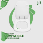 Copriwater Fantasia 2 Pozzi Ginori legno rivestito in resina poliestere bianco - immagine 4