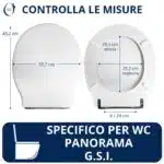Copriwater Panorama G.S.I. legno rivestito in resina poliestere bianco - immagine 2
