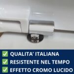 OCCASIONE, piccolo difetto - Cerniere fisse Soft Close fissaggio dall alto per copriwc termoindurente con tassello rettangolare - immagine 6