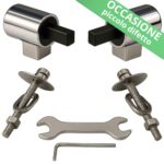 OCCASIONE, piccolo difetto - Cerniere fisse Soft Close fissaggio dall alto per copriwc termoindurente con tassello rettangolare