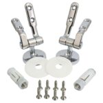 Cerniere regolabili per copriwater in legno fissaggio dall'alto cromate medium