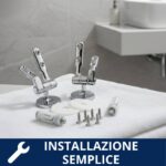 Cerniere regolabili per copriwater in legno fissaggio dall'alto cromate medium - immagine 3