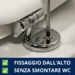 Cerniere regolabili per copriwater in legno fissaggio dall'alto cromate medium - immagine 4