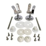 Cerniere regolabili per copriwater in legno fissaggio dal basso cromate mini