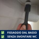 Cerniere regolabili per copriwater in legno fissaggio dal basso cromate mini - immagine 4