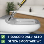 Cerniere per copriwc Aero in legno fisse ad espansione dall'alto cromo lucido - immagine 4