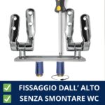 Cerniere per copriwc You e Me in legno fisse con piastra ad espansione dall'alto cromo lucido - immagine 4