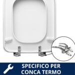 Cerniere per copriwc Conca termoindurente inclinate in acciaio - immagine 3