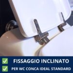 Cerniere per copriwc Conca termoindurente inclinate in acciaio - immagine 4