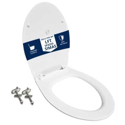 Copriwater LFT Spazio Simas Slim termoindurente bianco come originale