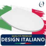 Copriwater LFT Spazio Simas Slim Soft Close termoindurente bianco come originale - immagine 6