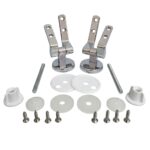 Cerniere regolabili per copriwater in legno fissaggio dal basso cromate light