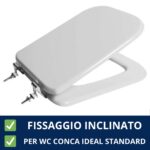 Cerniere per copriwater Conca legno MDF Eco inclinate cromate - immagine 4