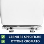 Cerniere tubolari Originali per copriwater Calla e Absolute Classic Ideal Standard cromate - immagine 5