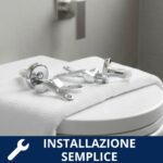 Cerniere regolabili per copriwater in legno fissaggio dall’alto cromate con piastrina ad espansione - immagine 3