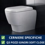 Cerniere Originali cromate Soft Close Chiusura Ammortizzata per copriwater Termoindurente Q3 Pozzi Ginori - immagine 4